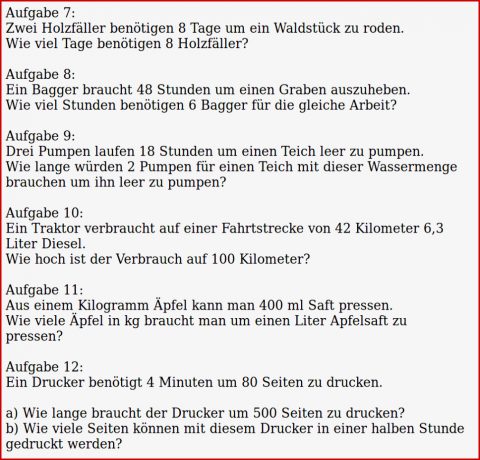 Mathe ist Einfach Dreisatz Aufgaben