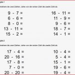 Mathe ist Einfach Subtrahieren Bis 20 Aufgaben Mit