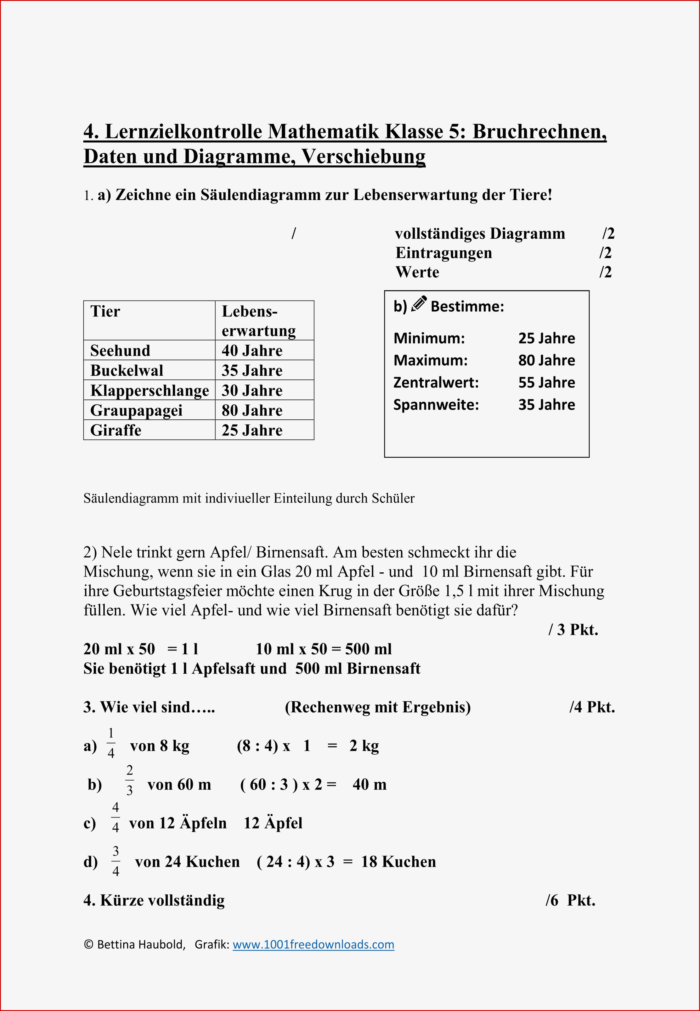 Mathe Klasse 5 Arbeitsblätter Worksheets