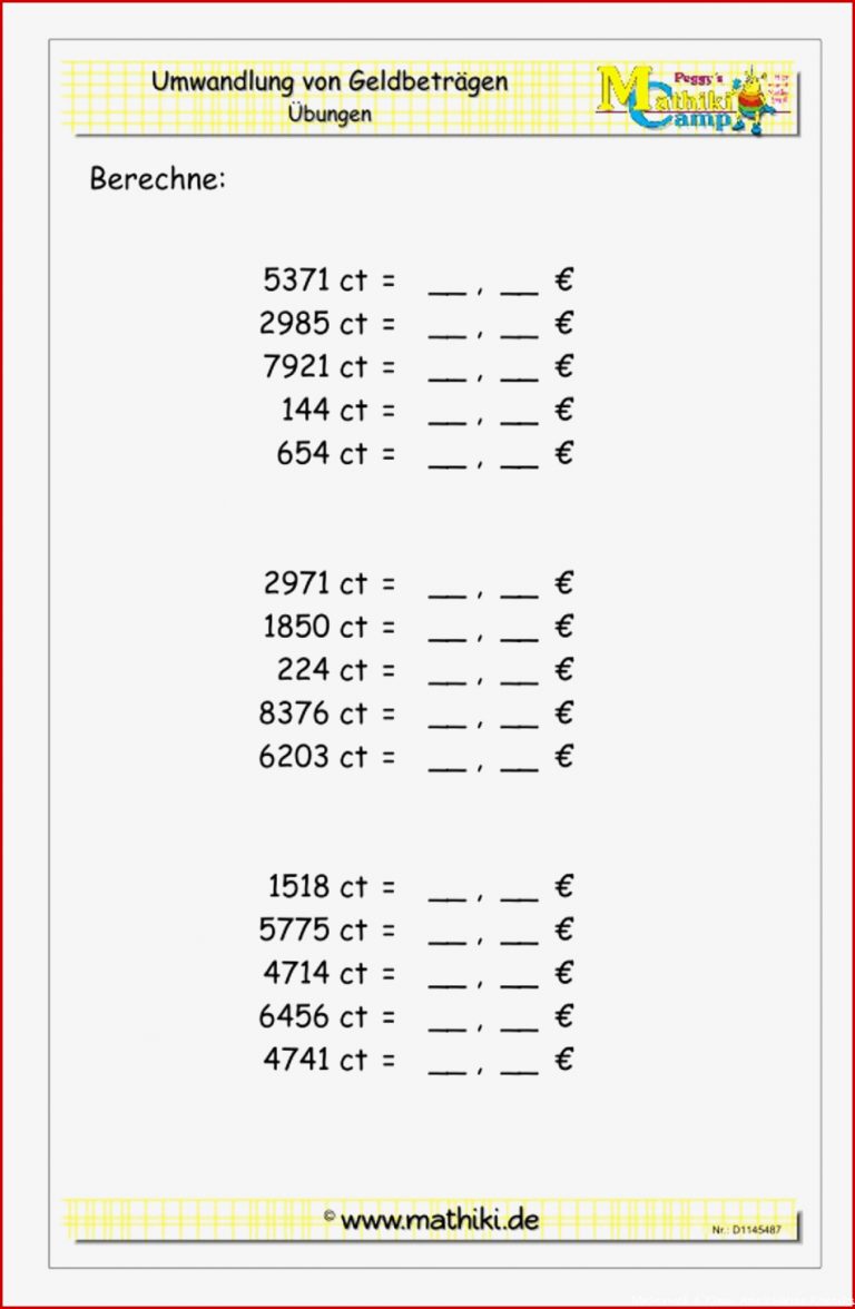 Mathe Klasse 6 Dezimalzahlen Arbeitsblätter Zum Ausdrucken