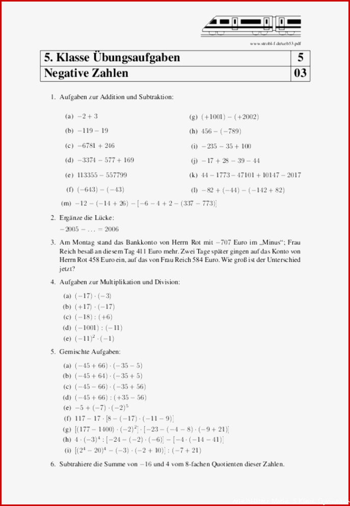 Mathe Klassenarbeit Klasse 5 Gymnasium alfon nike