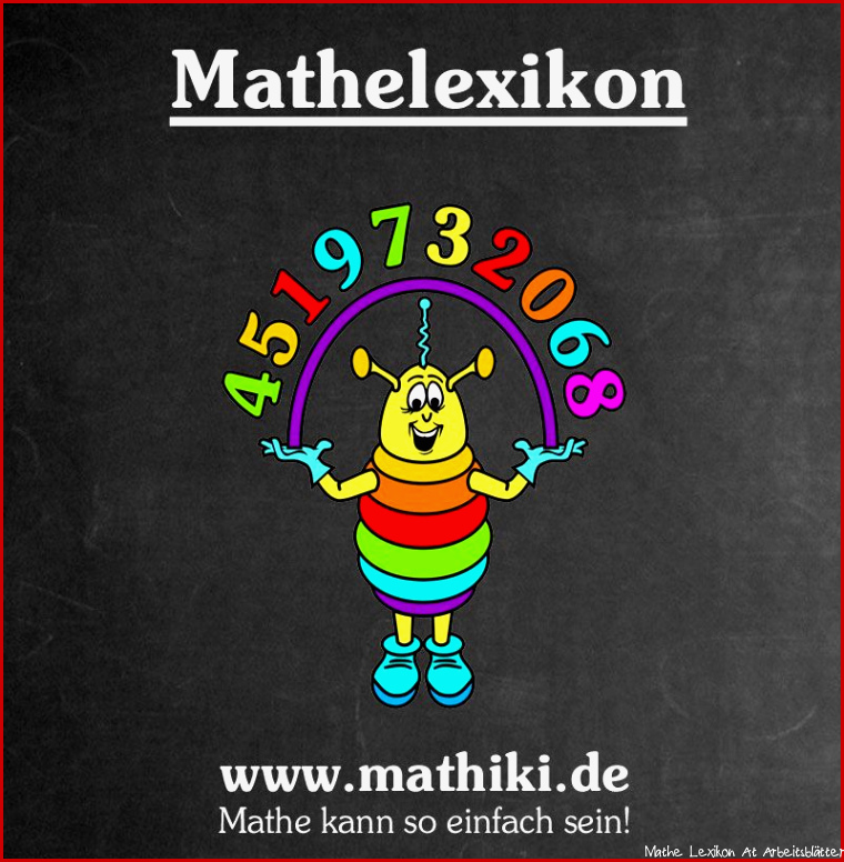 Mathe Lexikon At Arbeitsblätter Worksheets