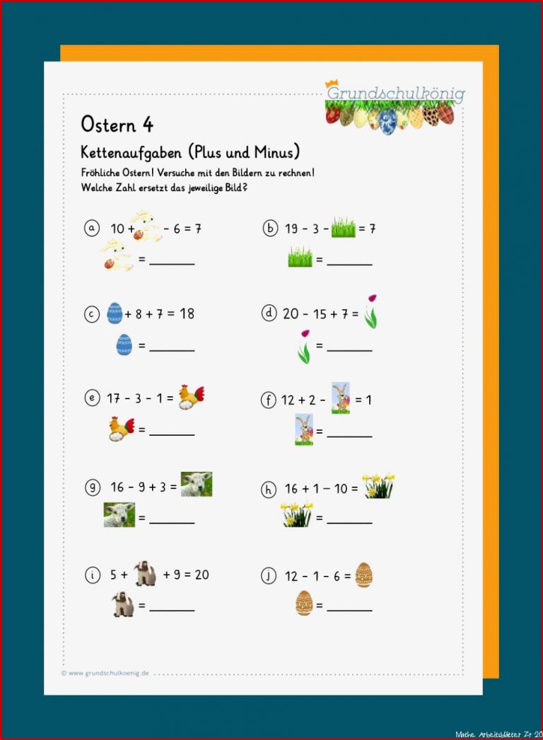 Mathe Ostern Und Frühling