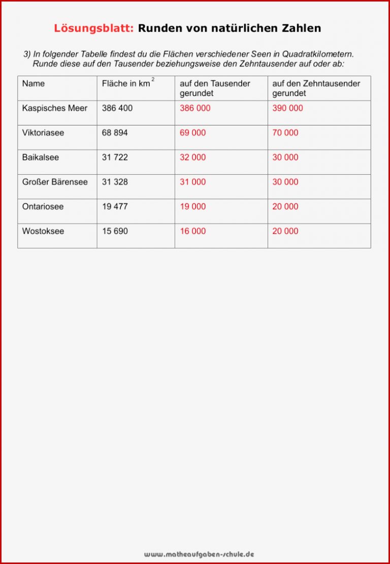 Mathe Rechenaufgaben zum Ausdrucken