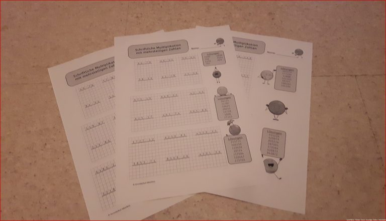 Mathe: Schriftliche Multiplikation Mehrstelliger Zahlen ...