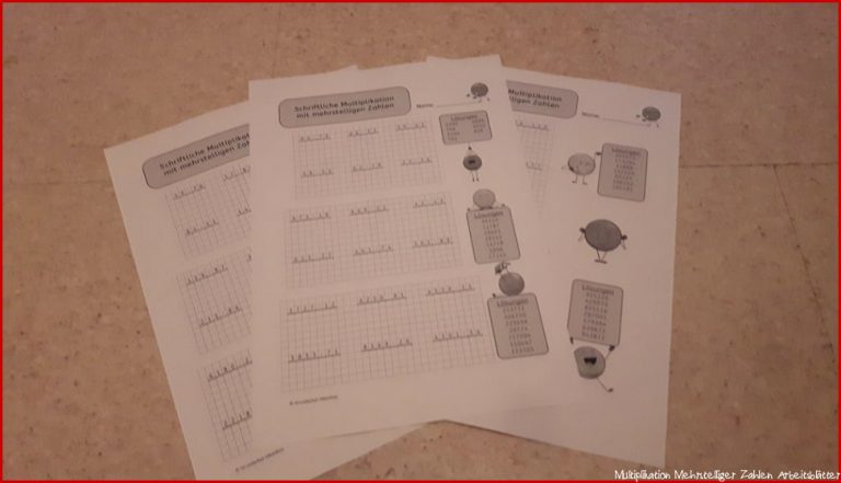 Mathe Schriftliche Multiplikation Mehrstelliger Zahlen