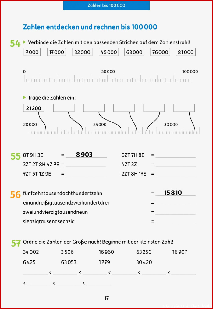 Mathe trainieren 4 Klasse Zahlen entdecken und rechnen