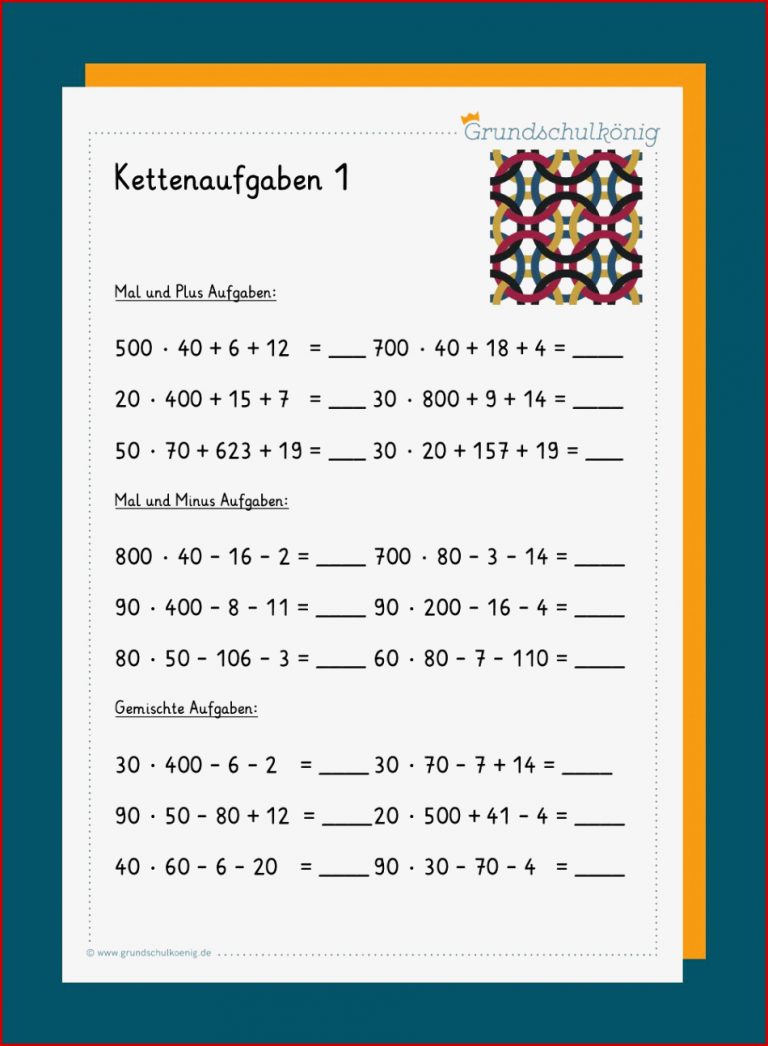 Mathe Übungen 4 Klasse Grundschule Kostenlos