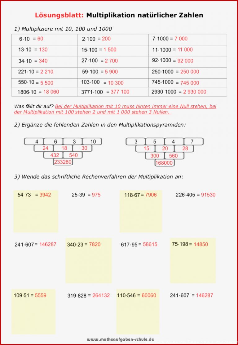 Mathe Übungen