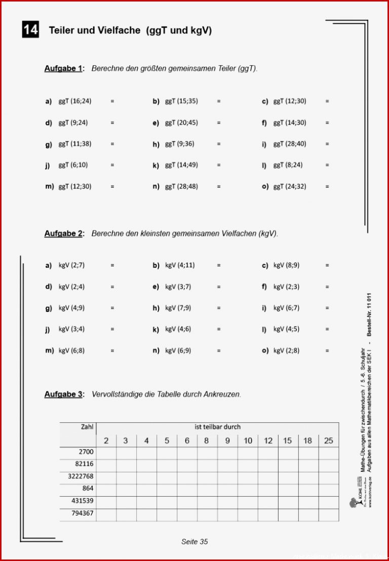 Mathe-Übungen für zwischendurch / Klasse 5-6