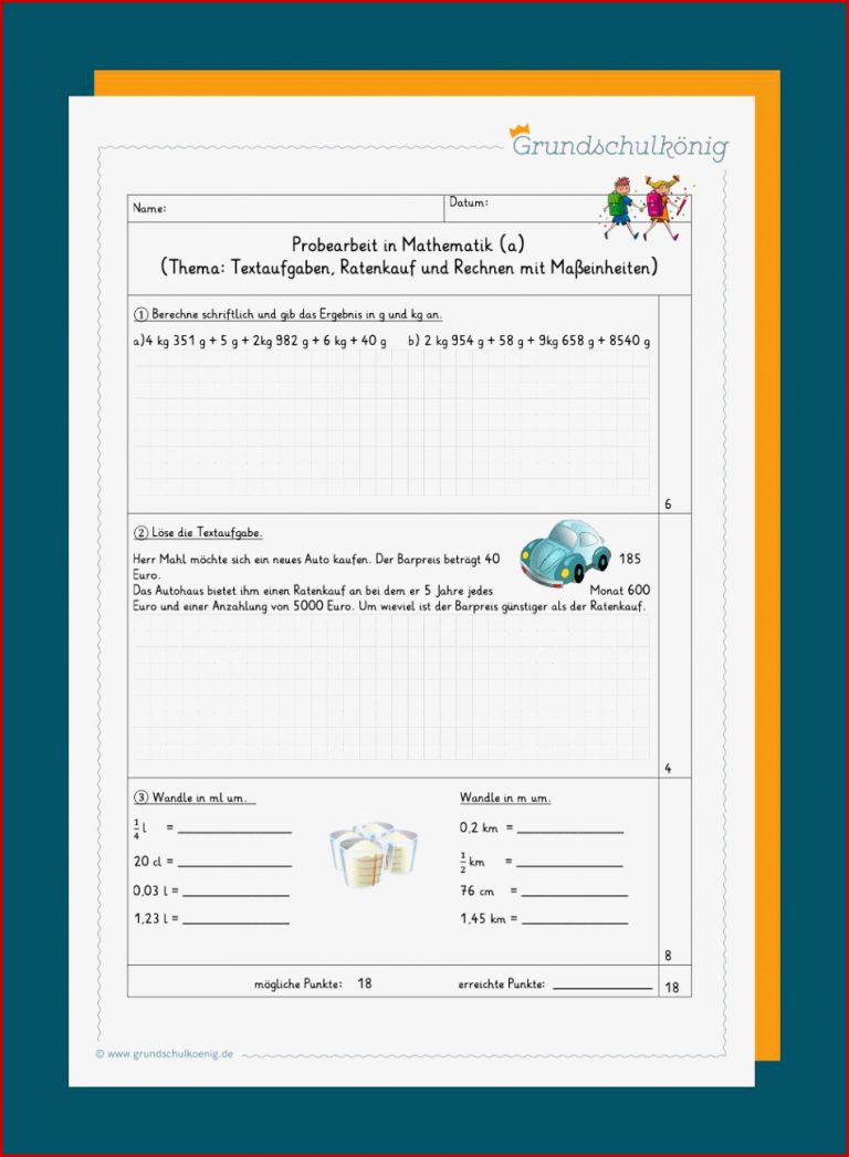 Mathe Übungsblätter 4 Klasse Zum Ausdrucken