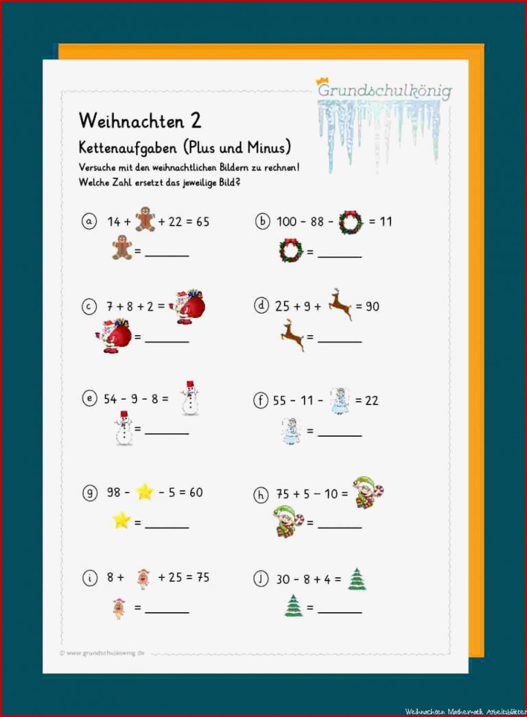 Mathe Weihnachten und Winter