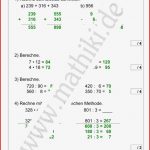 Mathearbeit Klasse 4 Mathiki
