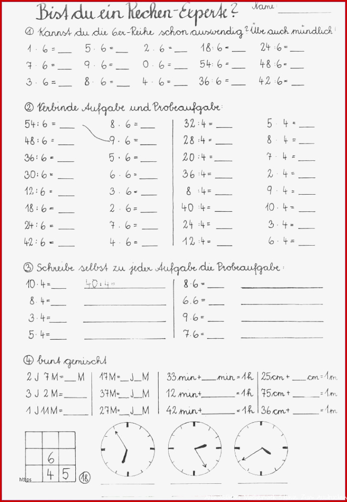 Matheaufgaben 5 Klasse Zum Ausdrucken Division