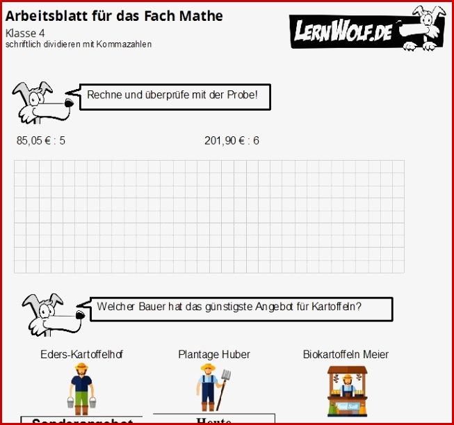 Matheaufgaben 5 Klasse Zum Ausdrucken Division