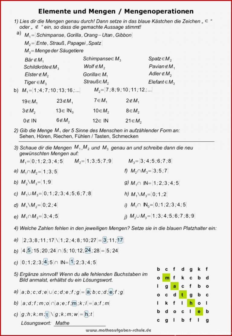 Matheaufgaben 5 Klasse Zum Ausdrucken Division