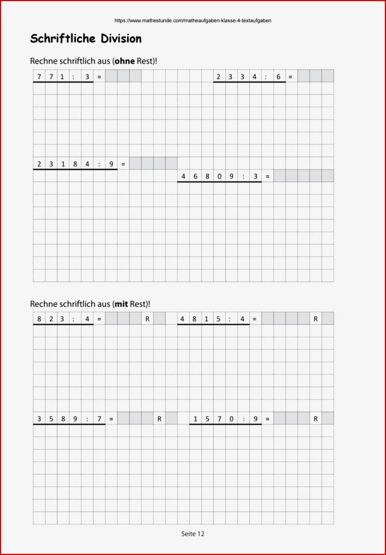 Matheaufgaben Klasse 4 Division by Joerg Christmann issuu