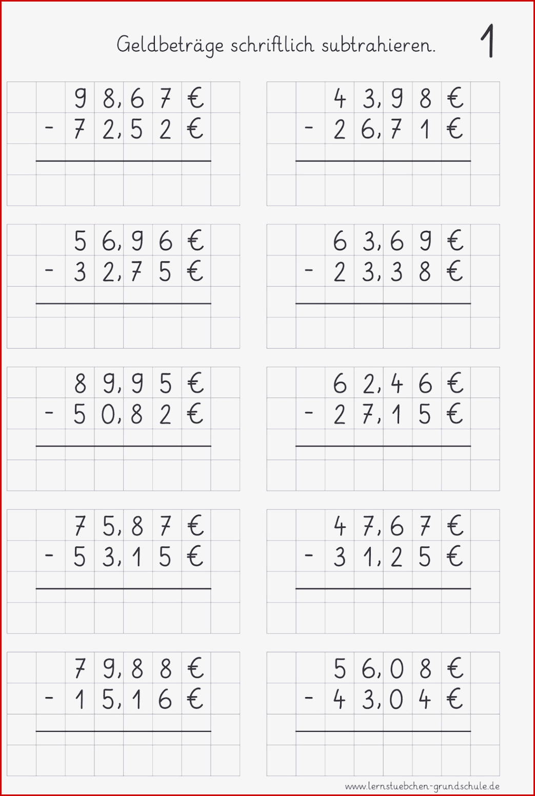 Mathematik 4 Klasse Arbeitsblätter Kostenlos