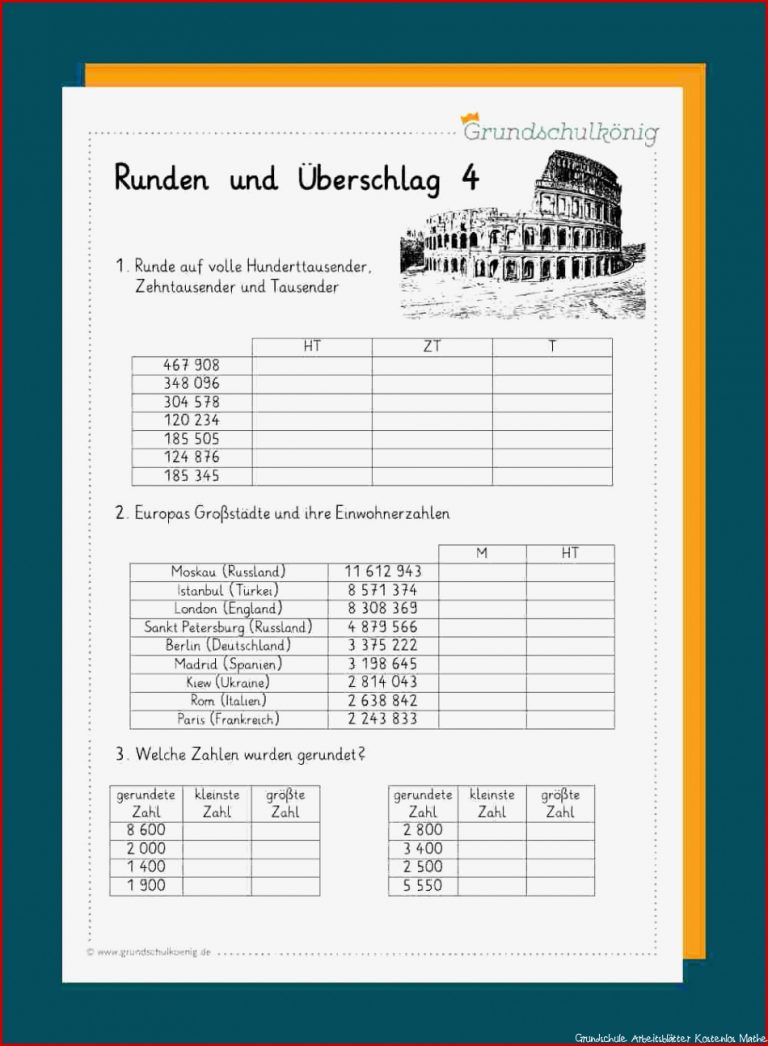 Mathematik 4 Klasse Arbeitsblätter Kostenlos