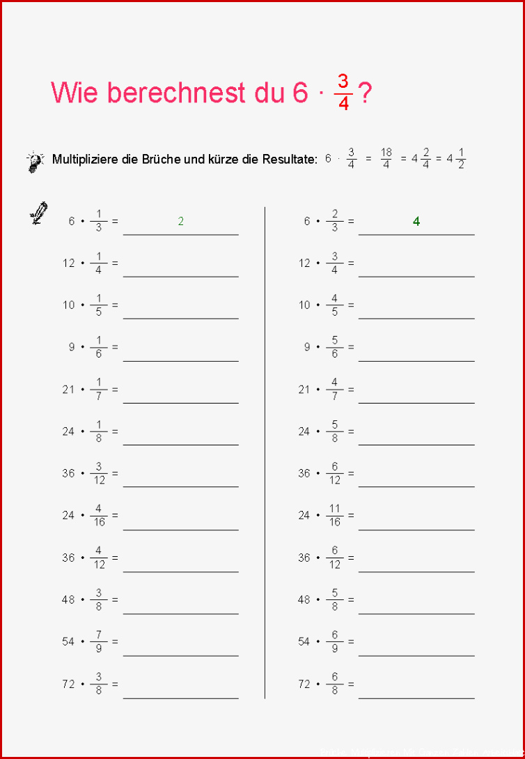 Mathematik Arbeitsblätter 6