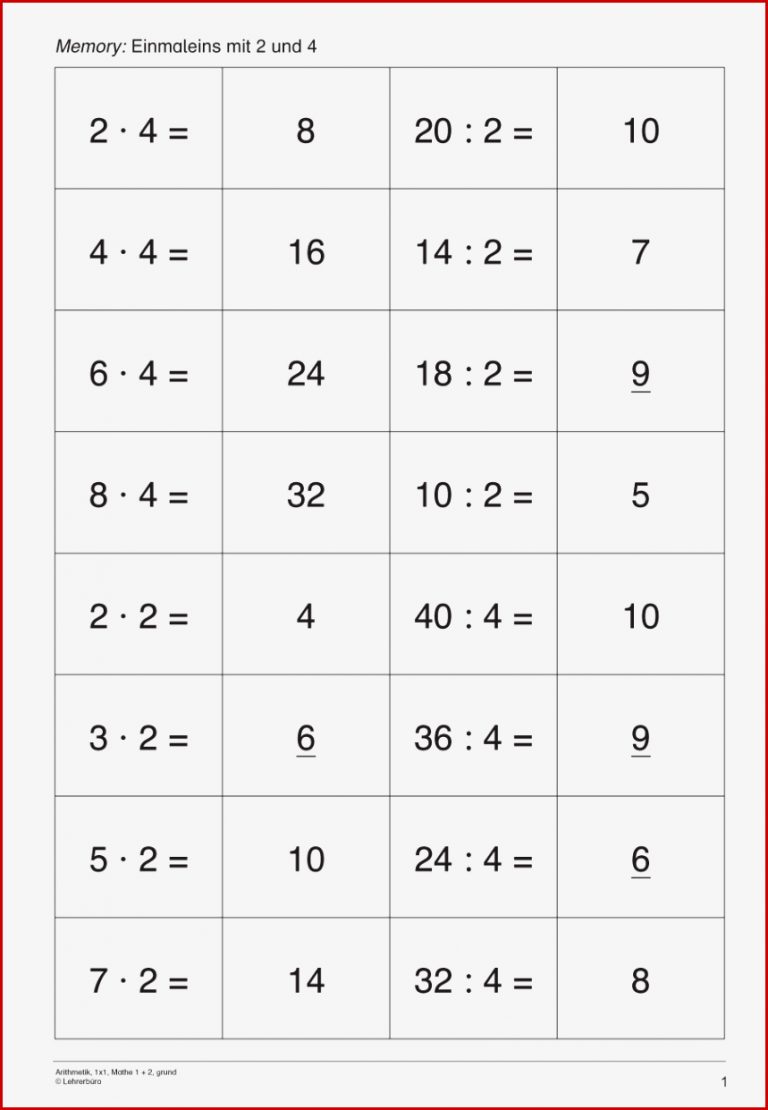 Mathematik Arbeitsblätter