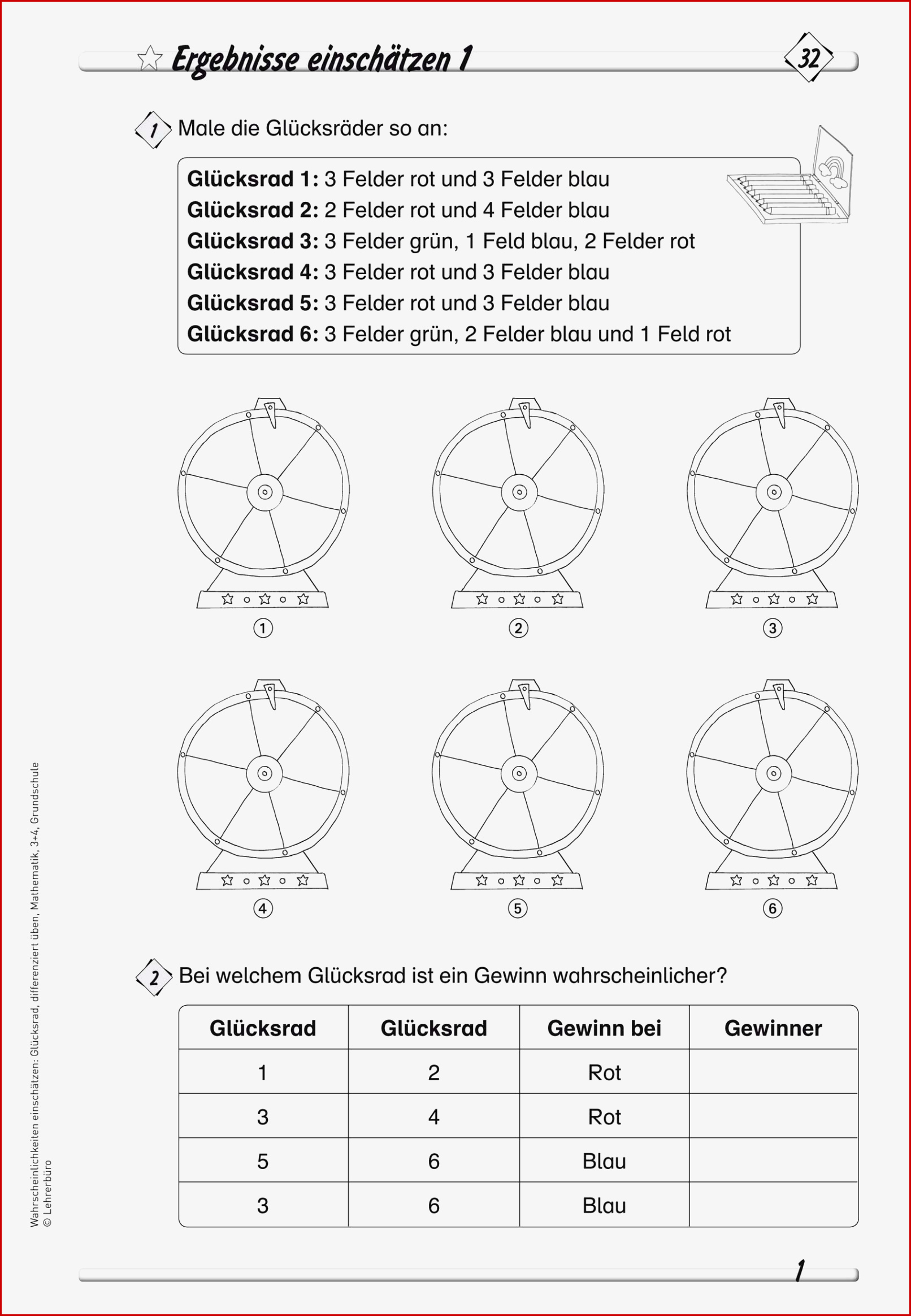 Mathematik · Arbeitsblätter · Grundschule · Lehrerbüro