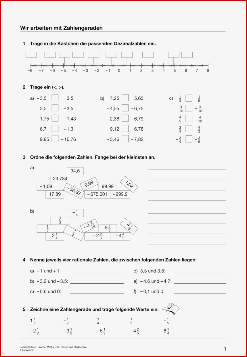 Mathematik · Arbeitsblätter · Haupt & Realschule · Lehrerbüro