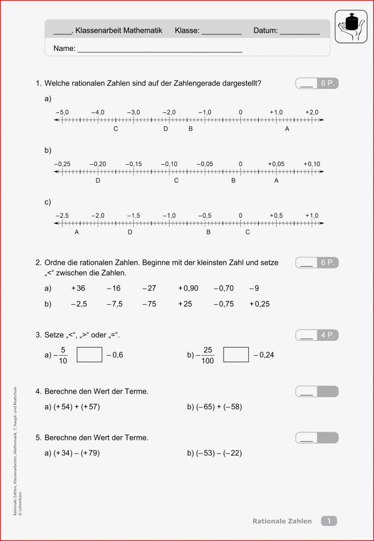 Mathematik · Arbeitsblätter · Haupt & Realschule · Lehrerbüro