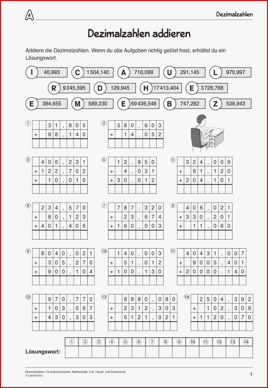 Mathematik · Arbeitsblätter · Sekundarstufe I · Lehrerbüro