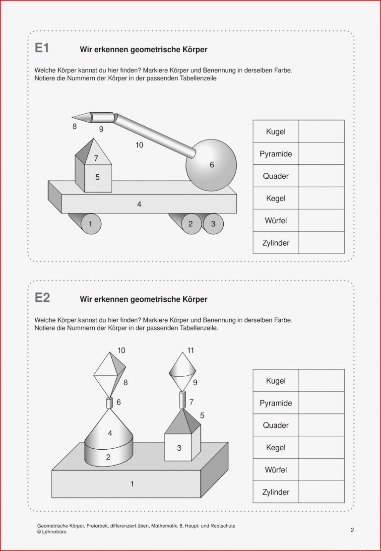 Mathematik · Arbeitsblätter · Sekundarstufe I · Lehrerbüro