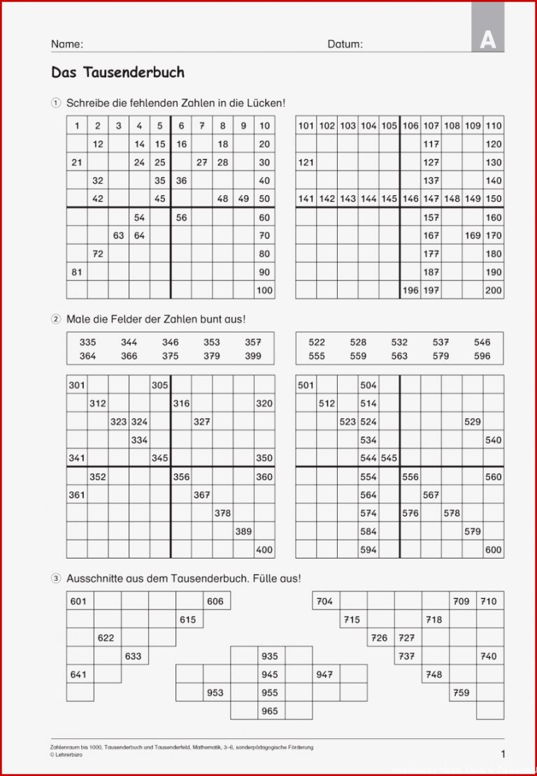 Mathematik · Arbeitsblätter · Sonderpädagogik · Lehrerbüro