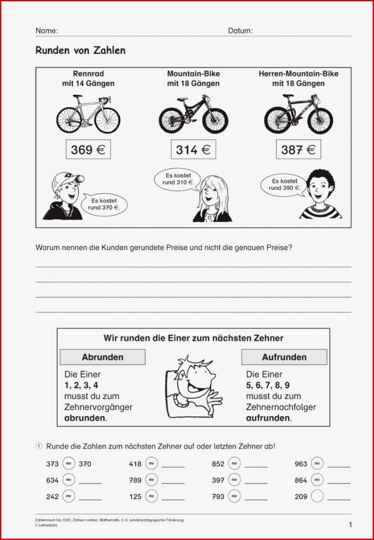 Mathematik · Arbeitsblätter · Sonderpädagogik · Lehrerbüro