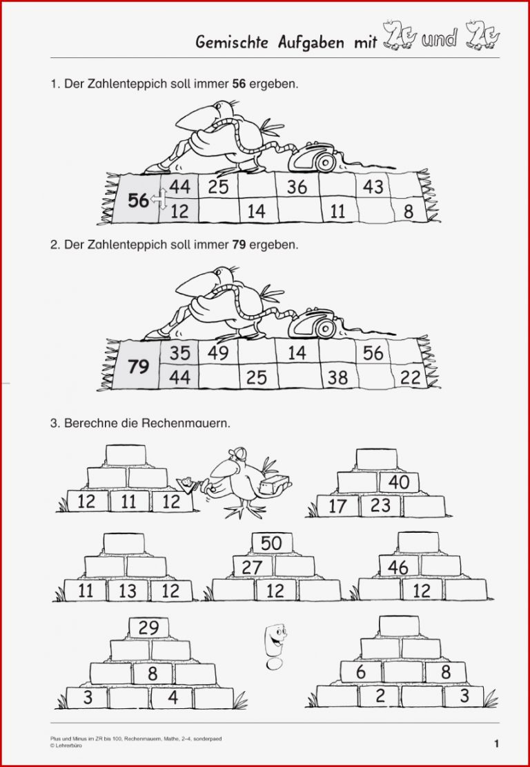 Mathematik · Arbeitsblätter · Sonderpädagogik · Lehrerbüro