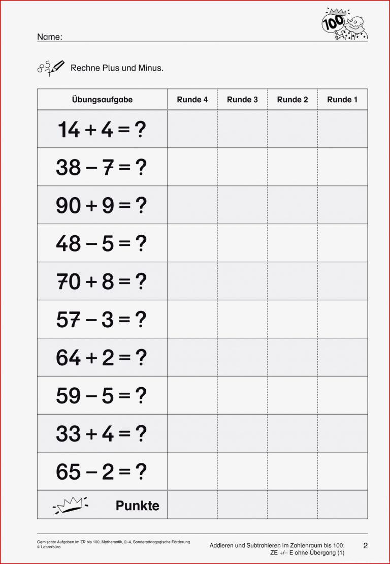 Mathematik · Arbeitsblätter · Sonderpädagogik · Lehrerbüro