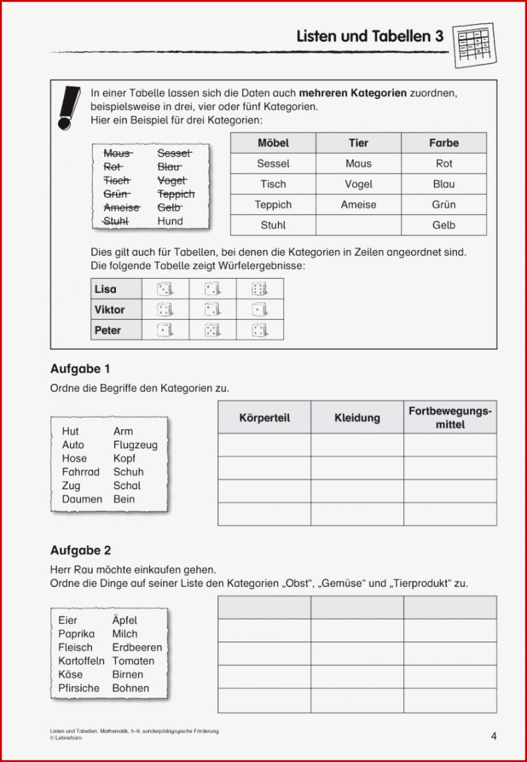 Mathematik · Arbeitsblätter · Sonderpädagogik · Lehrerbüro