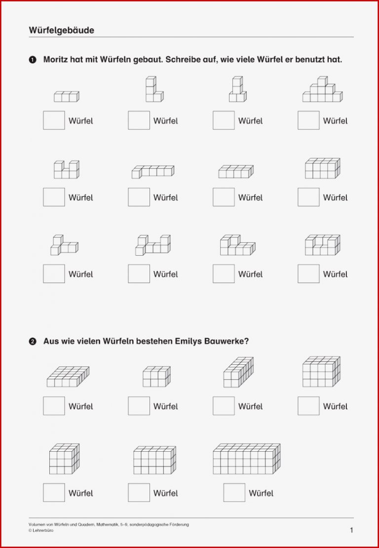 Mathematik · Arbeitsblätter · Sonderpädagogik · Lehrerbüro