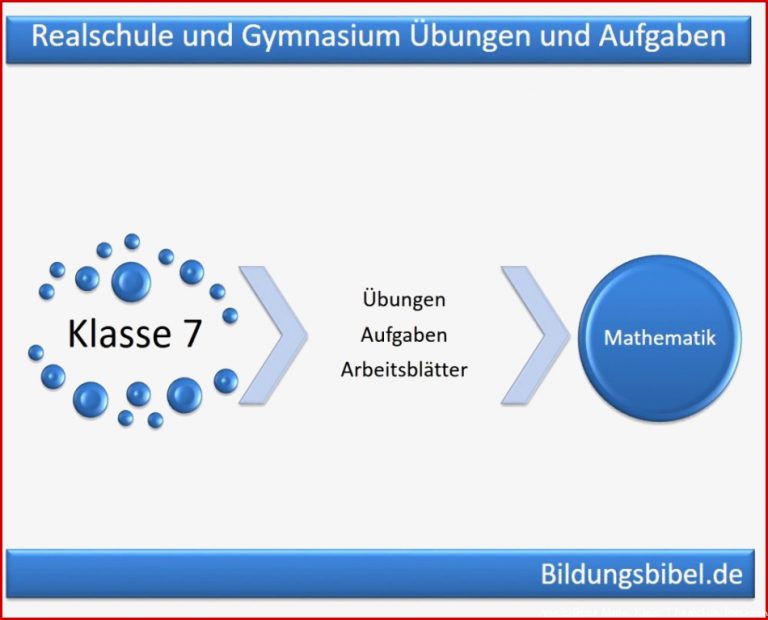 Mathematik Klasse 7 Realschule Gymnasium Übungen