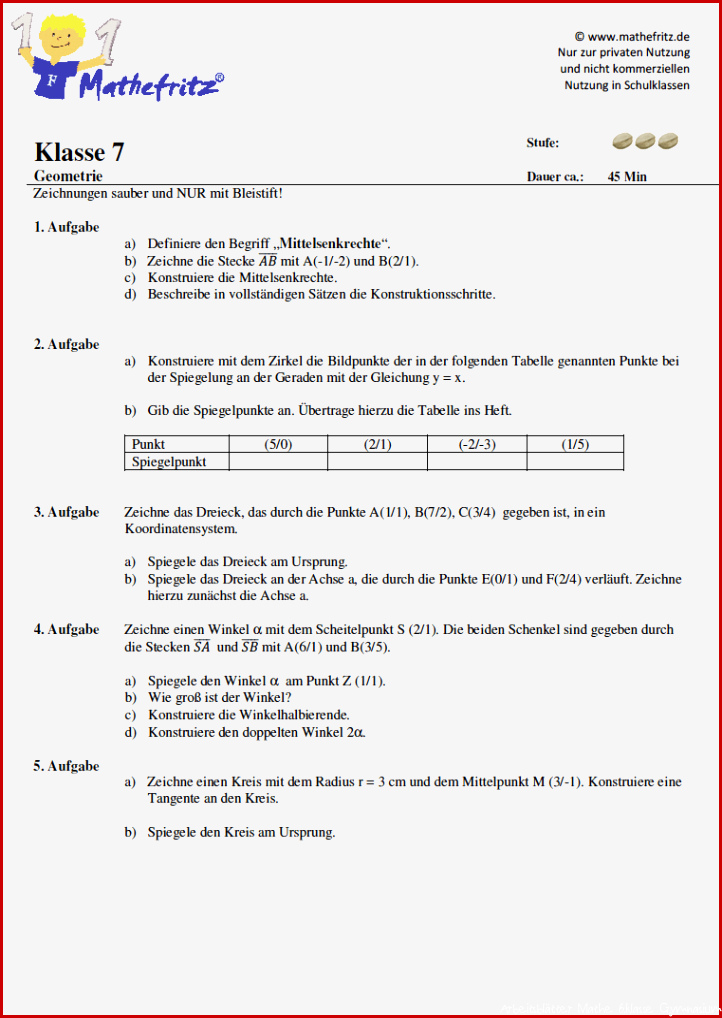 Mathematik Kreis Arbeitsblatter 1 Klasse Gymnasium