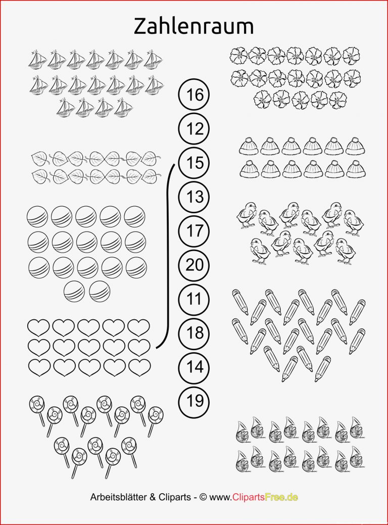 Mathematik Zr Bis 10 Bis 20 Vorlagen Zum Ausdrucken