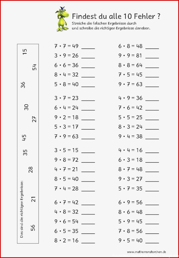 Mathemonsterchen Multiplikation und Division