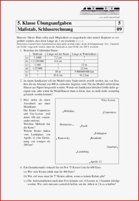 Matheübungen Und Matheaufgaben 5 Klasse Mit Lösungen