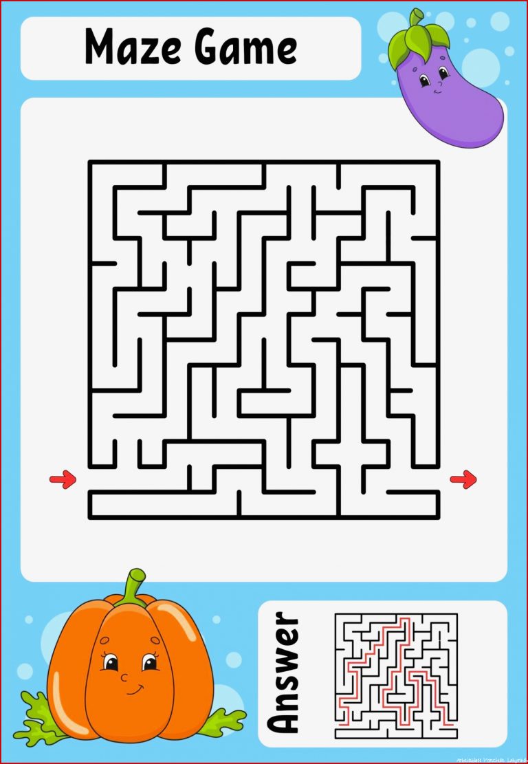 Matze Spiel für Kinder lustiges Labyrinth Arbeitsblatt