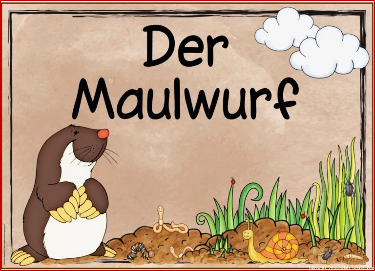 Maulwurf Klassenzimmer gestalten grundschule Geschichten