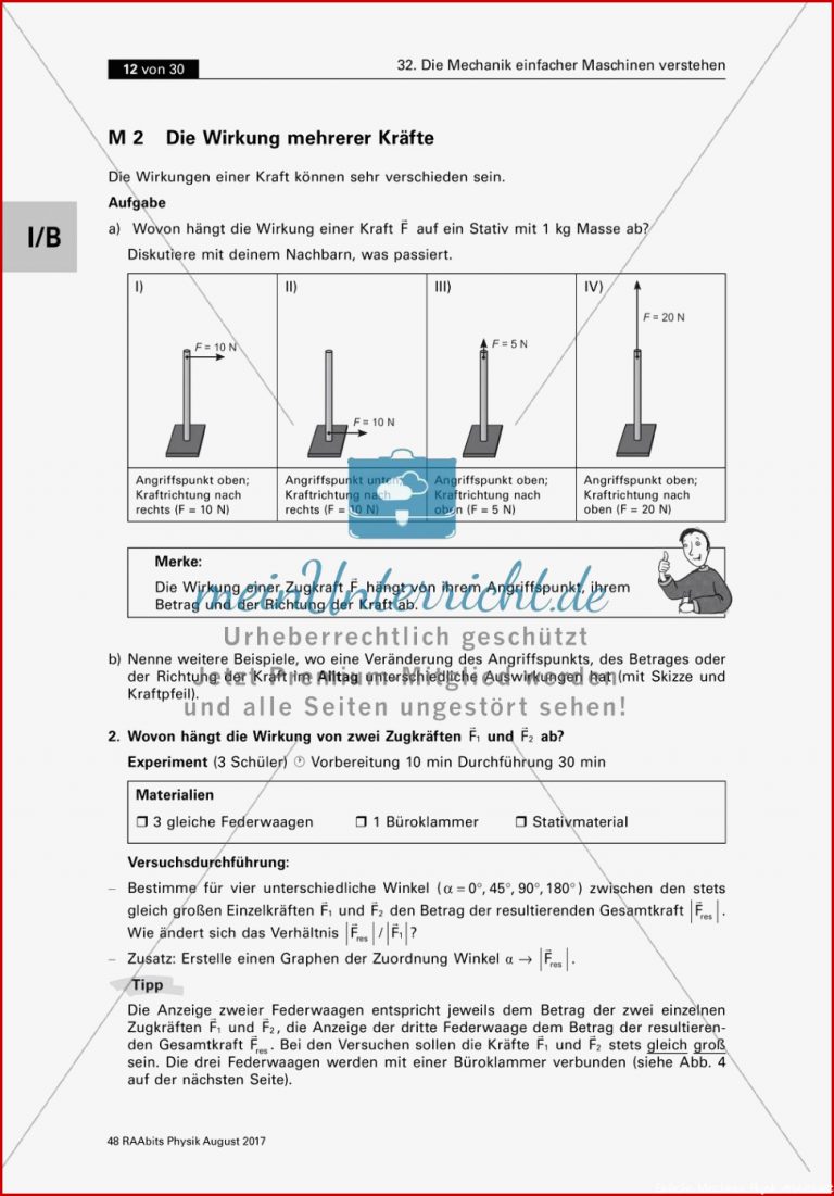 Mechanik einfache Maschinen meinUnterricht
