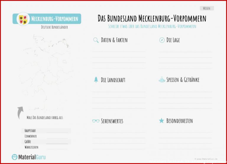 Mecklenburg Vorpommern Materialguru