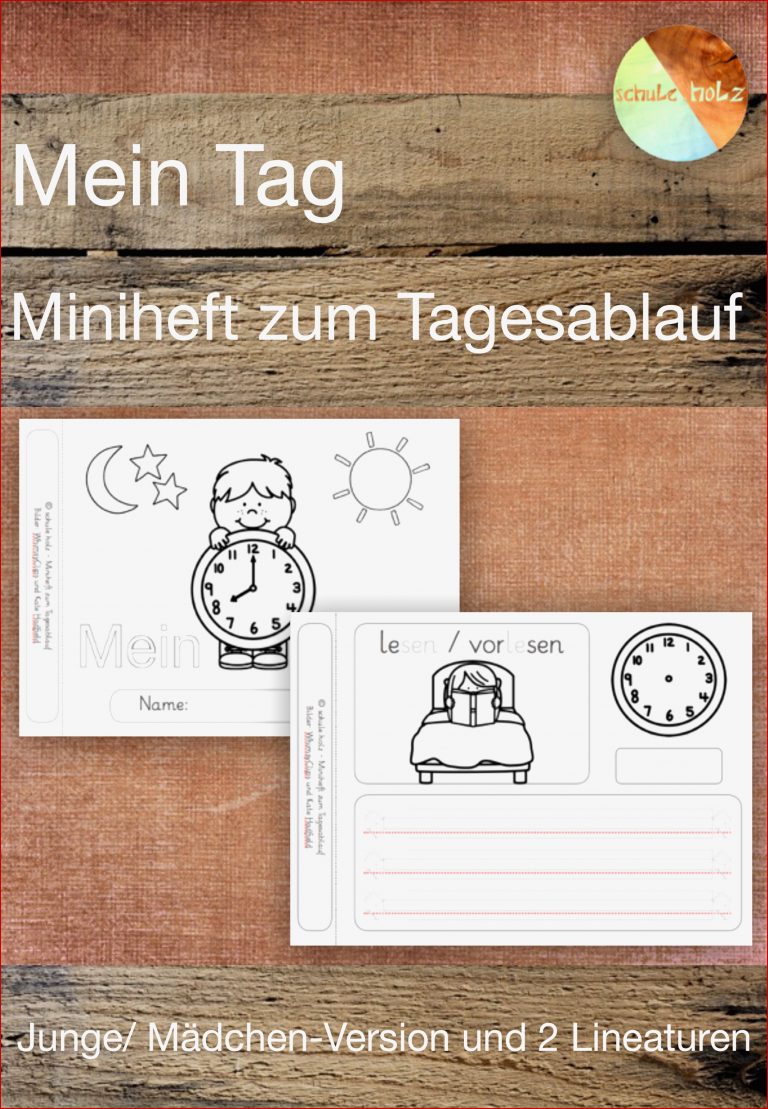 Mein Tag Mini Heft Zum Tagesablauf