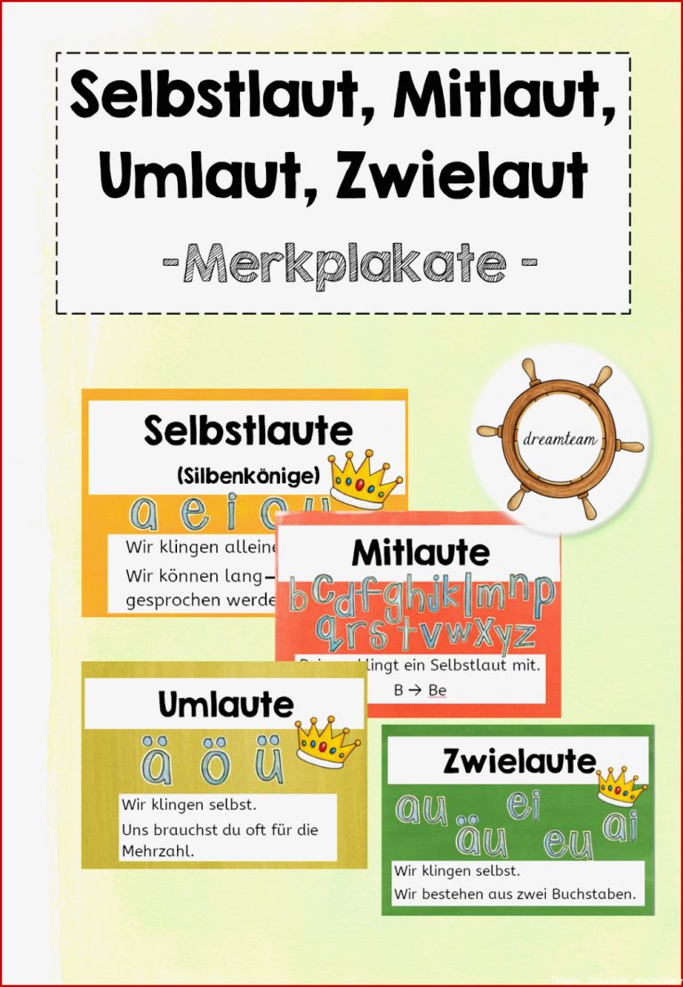 Merkplakate Selbstlaut Mitlaut Umlaut Zwielaut