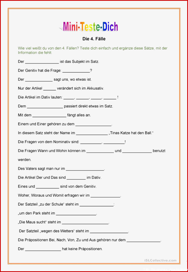 Kostenlosen Mini Teste Dich 4 Fälle überprüfen Deutsch Daf Mini Teste Dich 4 Fälle überprüfen Deutsch Daf