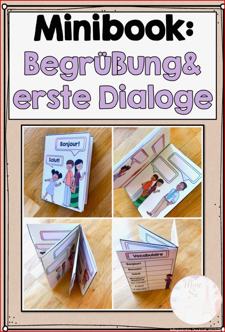 Minibook Begrüßung Erste Dialoge Anfangsunterricht