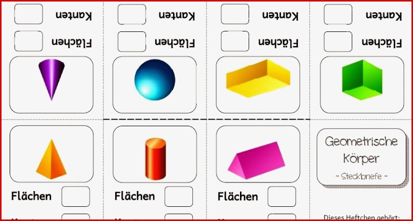 Miniheft Geometrische Körper